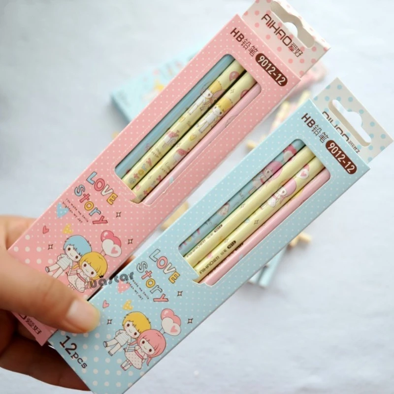 Антикусационные карандаши 12 шт./лот HB набор карандашей для школы lapis escolar lapices