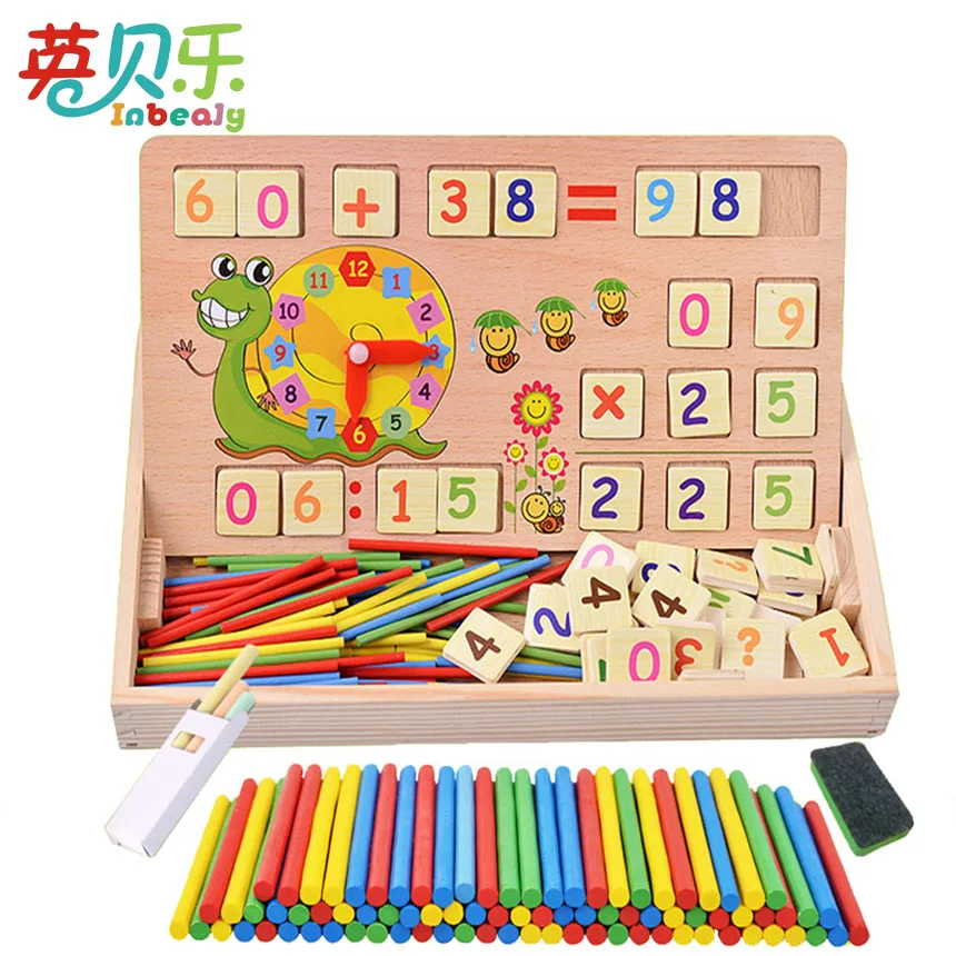 Монтессори Образовательные Деревянные Игрушечные лошадки детей 100 номера diy