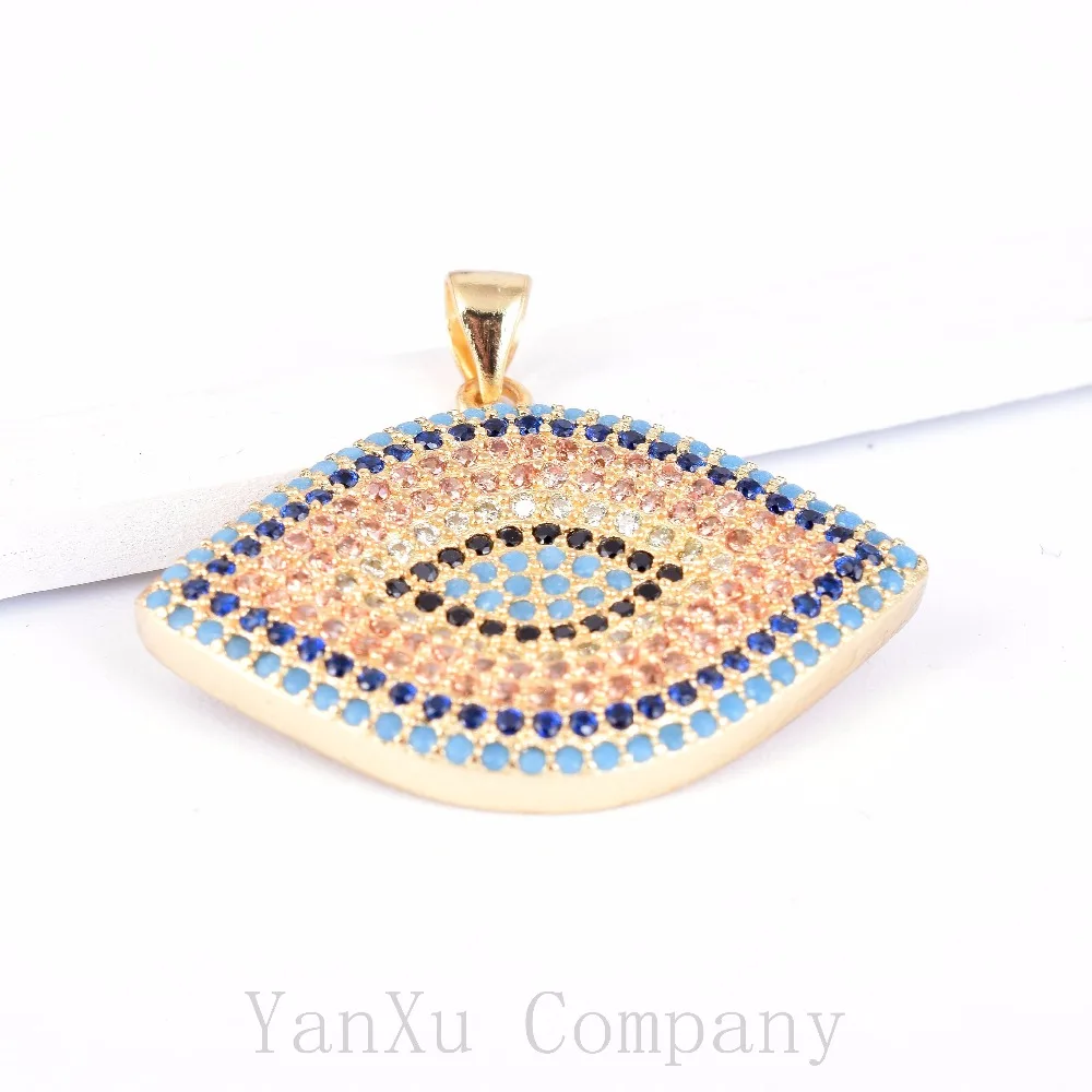 2 шт./лот глаз AAA кубический циркон Европейский Стиль Шарм Подвеска микро