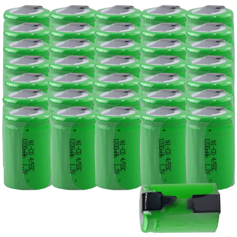 Реальная емкость 36 шт 4/5SC батареи 1 2 v перезаряжаемые 1200 mAh nicd akkumulator для