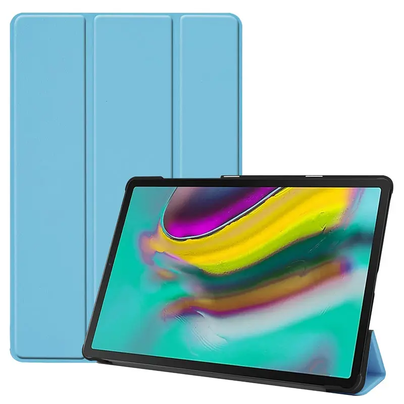 Sky blue Для samsung Galaxy Tab S5E чехол 10," умный тонкий кожаный магнитный откидной Чехол-подставка для Galaxy Tab S5E SM-T720 SM-T725 Funda - Цвет: Sky blue