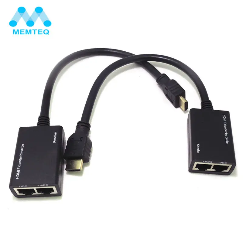 MEMTEQ HDMI Сетевой удлинитель конвертер м до 30 HD 1080 P по RJ45 CAT5e CAT6 кабель UTP LAN ethernet