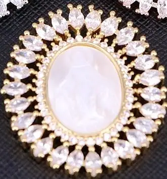 gold color 5 шт. ZYZ185-8828 смешанный цвет микро Pave CZ белый натуральный перламутровый корпус кулон для DIY ожерелье аксессуары для ювелирных изделий - Окраска металла: gold color