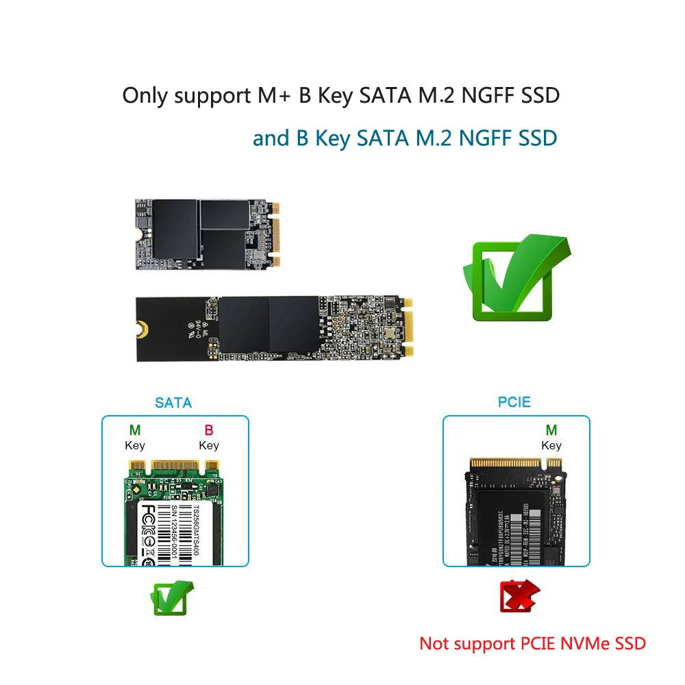 3 цвета M.2 B Ключ SSD для USB 3,1 type-C корпус M2 NGFF адаптер конвертер карт внешний алюминиевый корпус чехол+ USB кабель