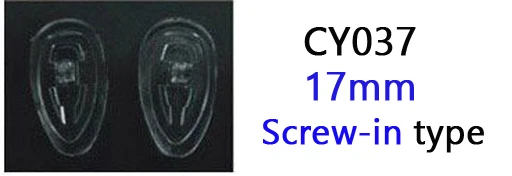 CY037 screw in 500 шт./лот,, розничная и, очки, силиконовые носоупоры, различные типы и размеры, аксессуары для очков - Цвет: CY037 screw in