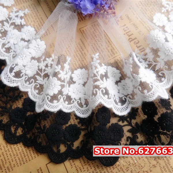 Белая вышитая кружевная отделка водорастворимая химическая ткань аксессуары