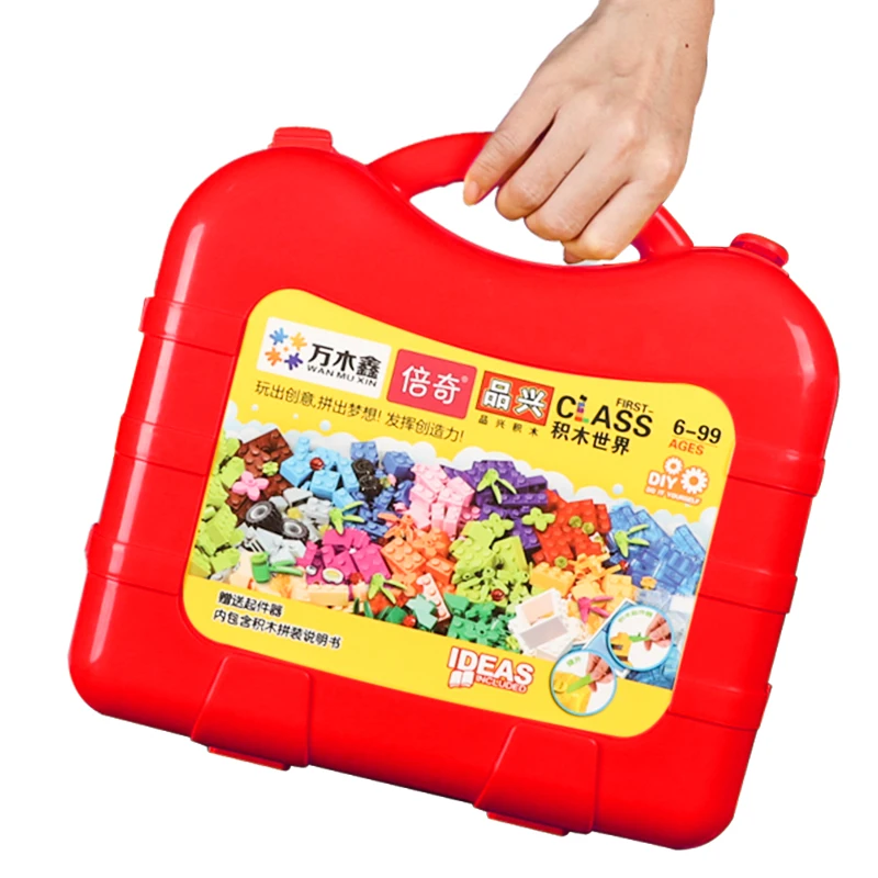 500 г красочные DIY маленькие строительные блоки с чемоданом 24X24 точки опорная