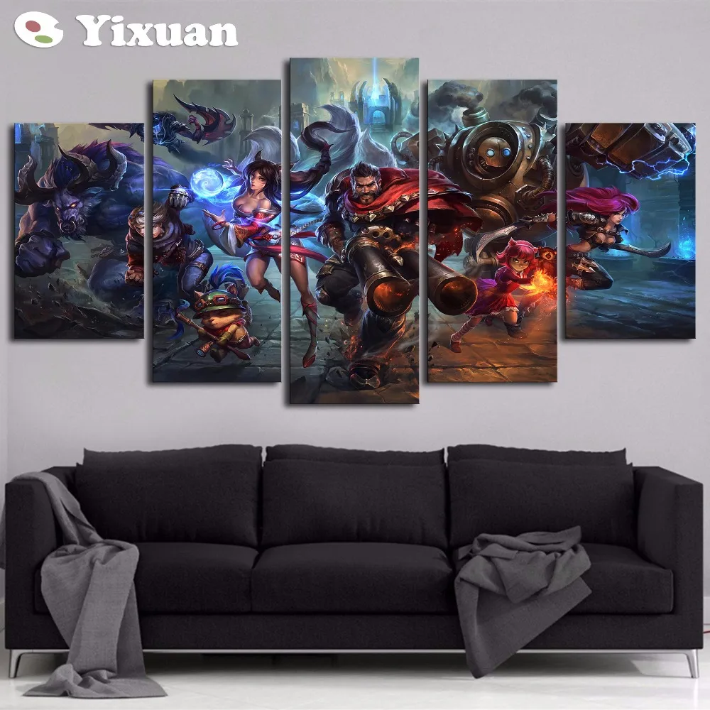 Печать на холсте картины рамки домашний Декор стены искусства 5 шт. ходьба