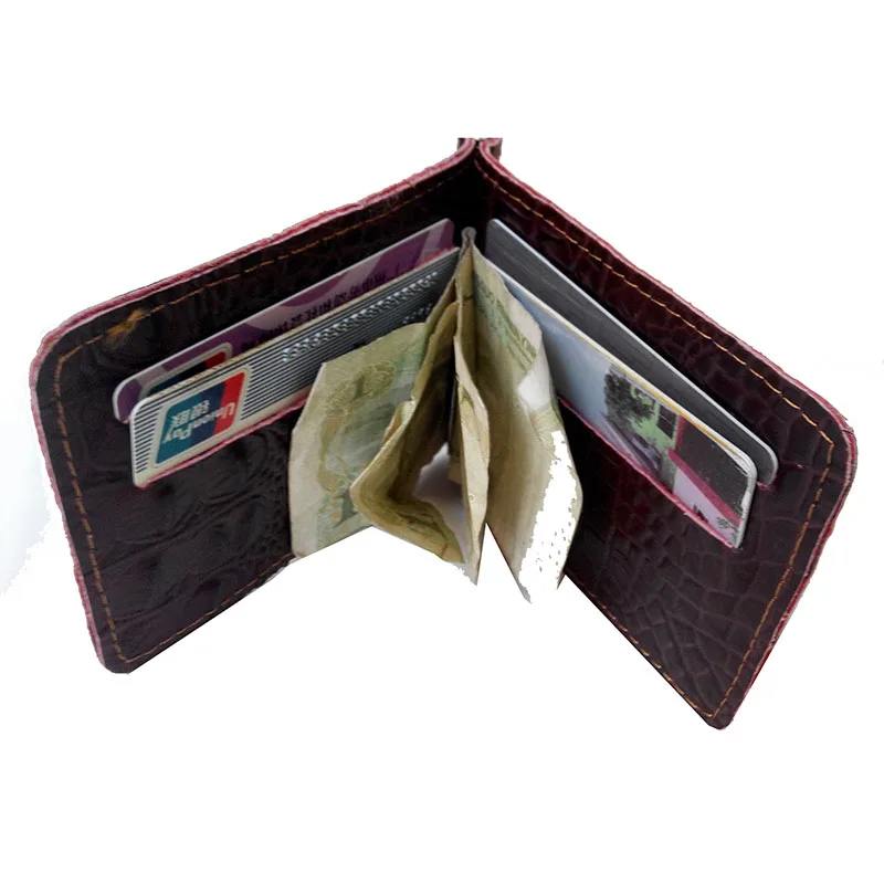 Горячая Распродажа новый тонкий мужской кошелек из воловьей кожи с клипсами Crazy