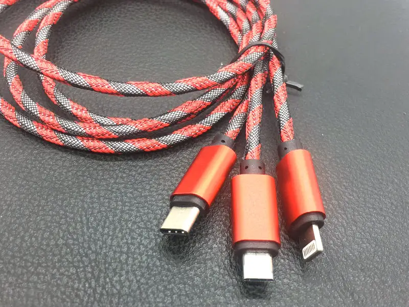 3 в 1 USB многофункциональная линия для зарядки мобильного телефона Быстрая