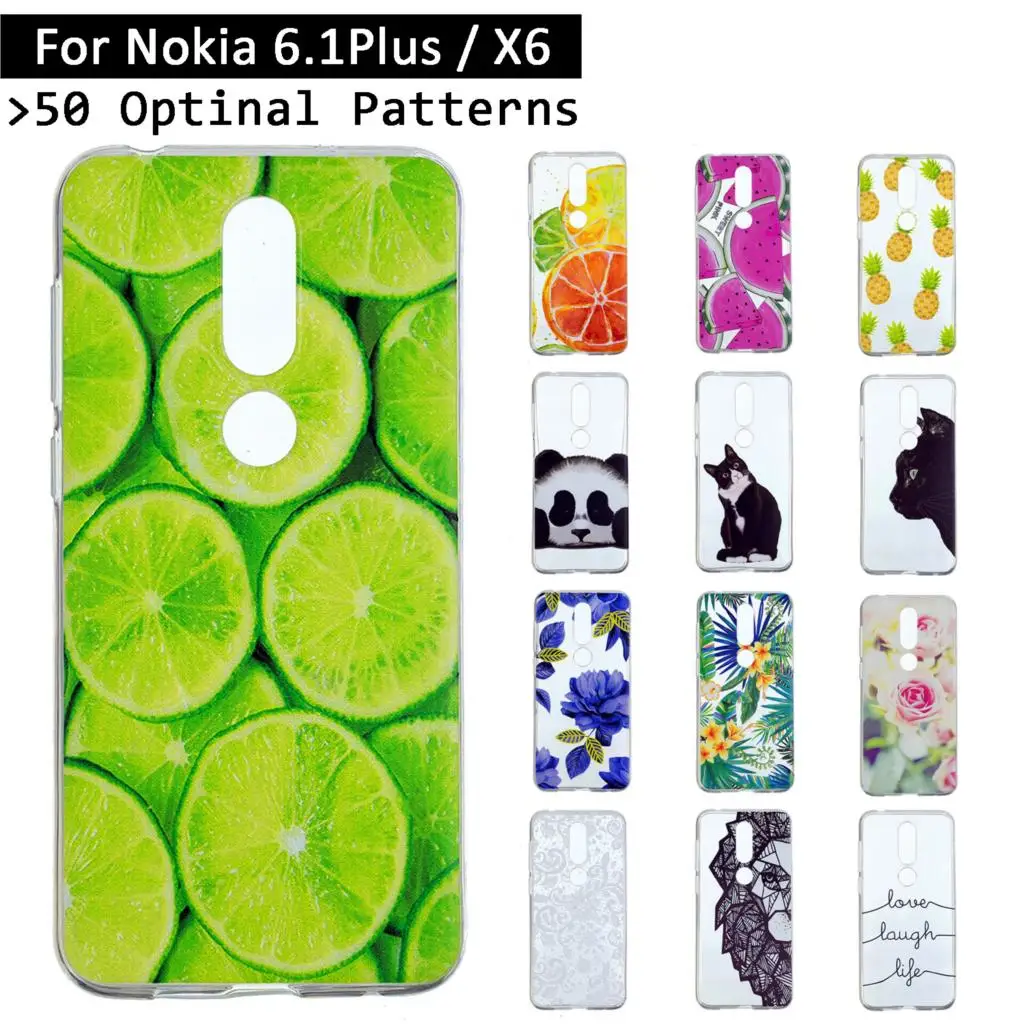 Новейший чехол из ТПУ для Nokia 6 1 Plus/X6 Роскошный X Coque Fundas Nokia6.1 Plus чехлы сумка |