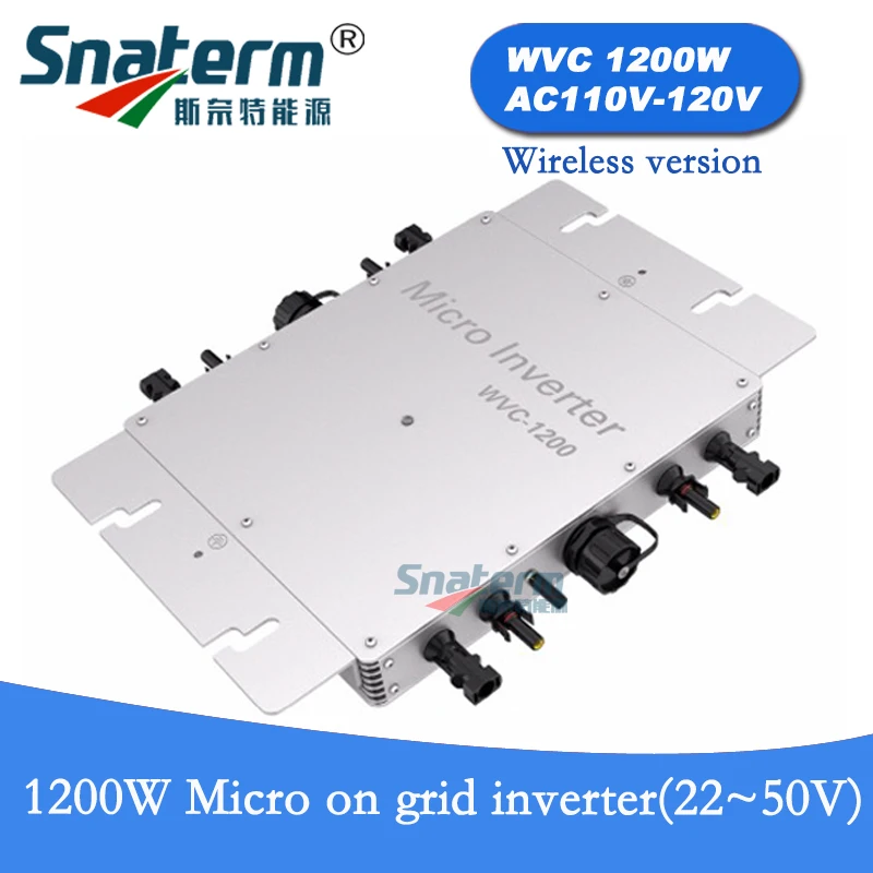 Горячая Распродажа! WVC 1200W Солнечная микро сетка на входе инвертора DC22V 50V в AC180 260V 50