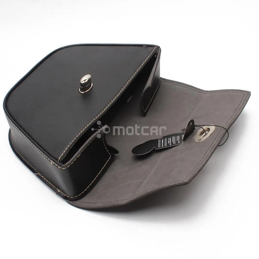 Universal For Harley Kawasaki Honda Suzuki Cafe Racer ATV Motorcycle Black PU Leather Tool Bag Saddle Bags |