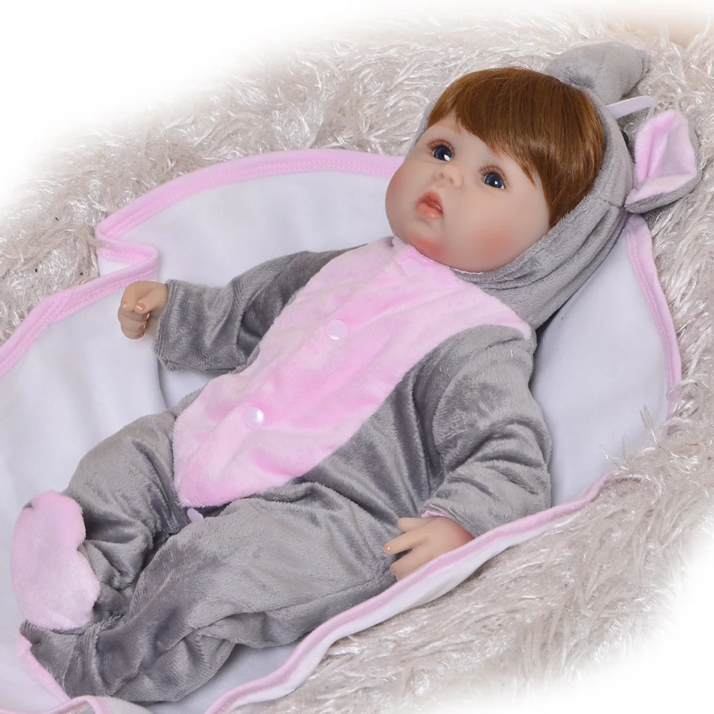 Кукла реборн Мягкая силиконовая 18 дюймов 40 см|silicone reborn babies|silicone rebornreborn baby doll |