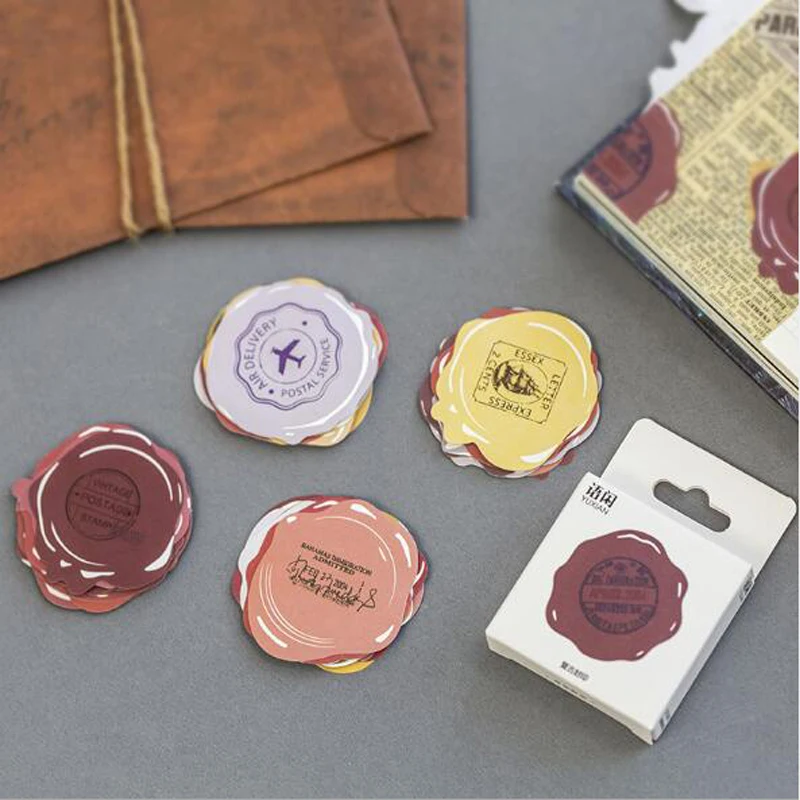 50 шт./кор. Новый Винтаж уплотнение Бумага запечатывание этикеток наклейки