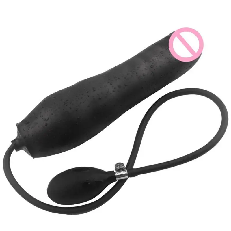 Silicone Anal Plug Inflatable Dildo Butt Stretcher Pump Expandable Massager Sex Toy for Women Men |