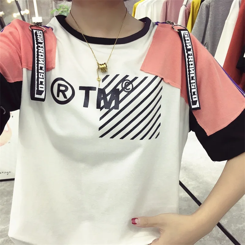 Горячая Распродажа модная женская футболка RLYAEIZ новинка модные женские футболки