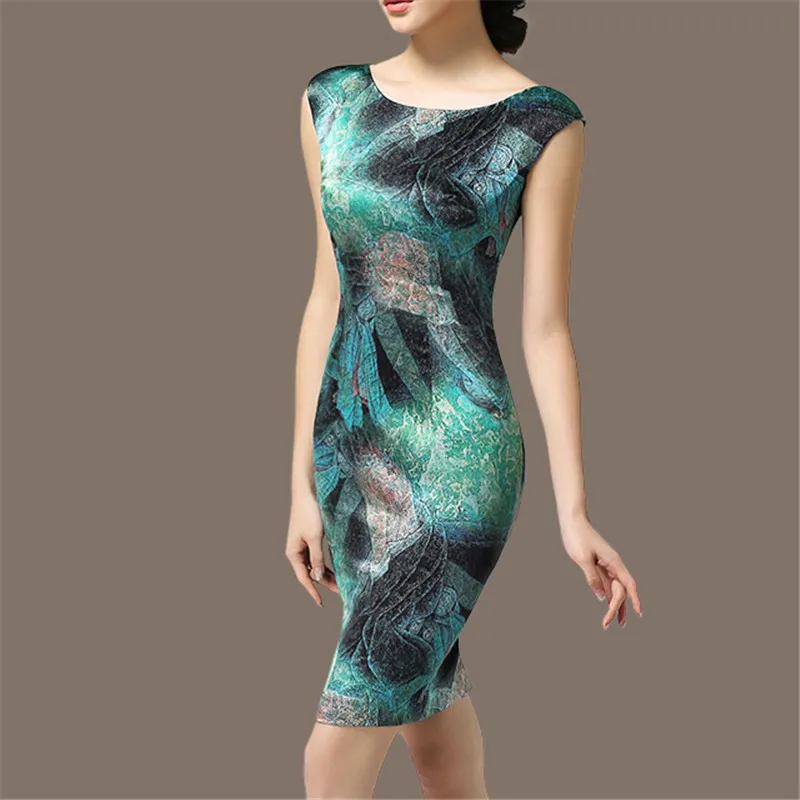 Для женщин сезон: весна–лето платья без рукавов Винтаж высокого класса