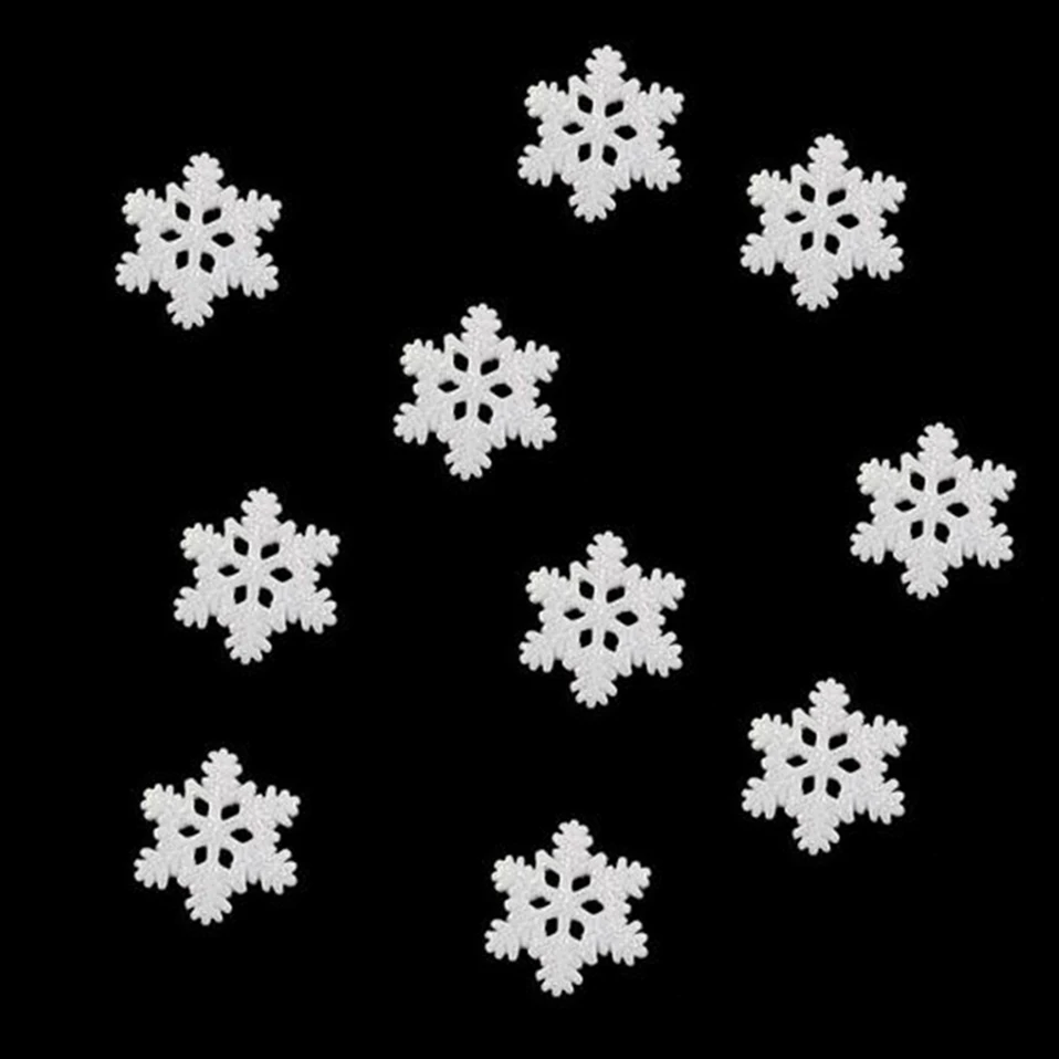 2020 Navidad 10 шт 20 мм классические полимерные Белые снежинки украшения Рождество праздник DIY Декор вечерние для
