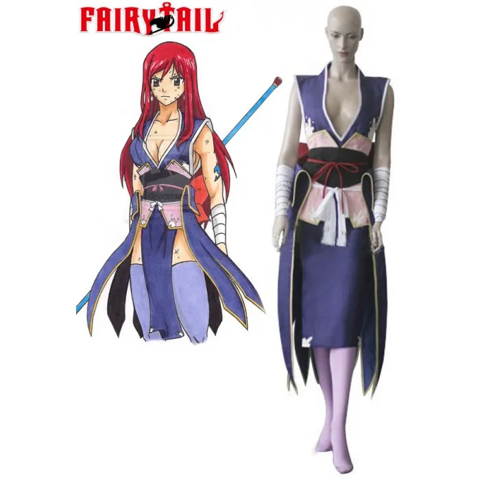 Erza Scarlet Purple Косплей Хвост Феи Titania Forever Empress Armor Костюм на заказ|Костюмы аниме| |