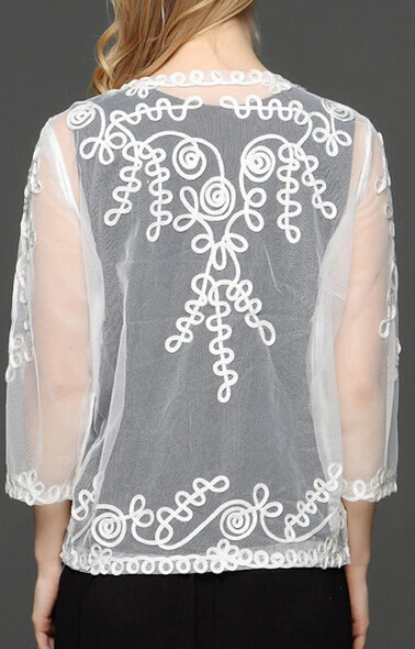 Женский кардиган кружевное болеро с вышивкой|blusas fashion|women blouseswomen blouse fashion |