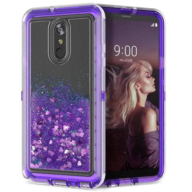 Pubble Роскошный Жесткий чехол для LG Stylo 4 Чехол Прочный жесткий зыбучий песок чехол s для LG Stylo 4 жидкий блестящий чехол Полный Защитный шикарный Милый - Цвет: Pubble