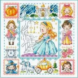 

14/16/18/27/28 Gold Collection Lovely Counted Cross Stitch Kit Cinderella Fairy Tale Fairytale Fairyland SO