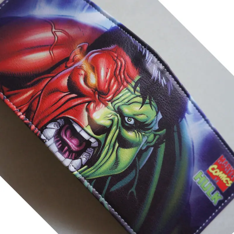 2018 Marvel The Hulk двухсторонние Портретные бумажники с логотипом кошелек Зеленый