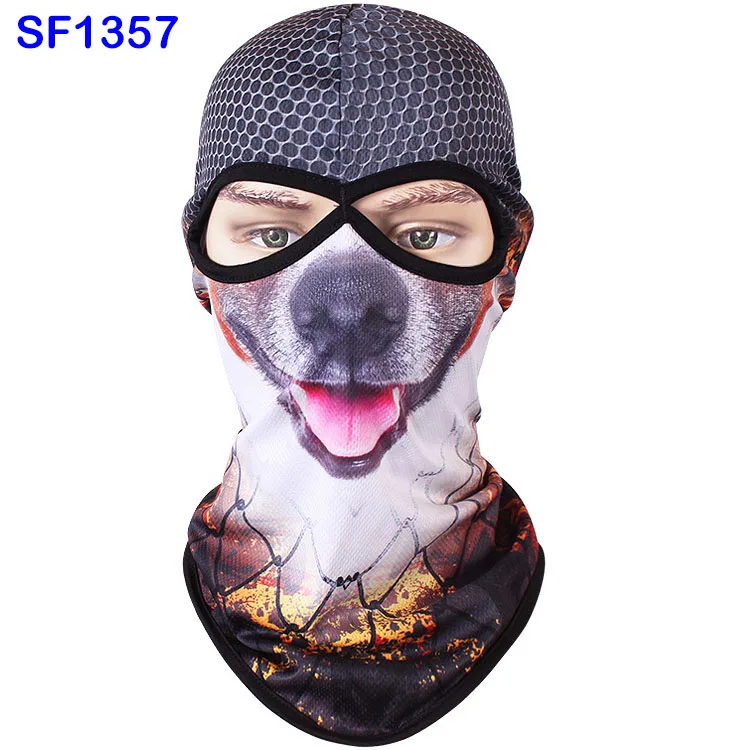 SF1357 Велосипедная маска для лица с 3D животным черепом, мотоциклетная Балаклава, шлем CS, быстросохнущие шапочки для верховой езды, дышащая шапка, велосипедная защита, капюшон FJ52 - Цвет: SF1357