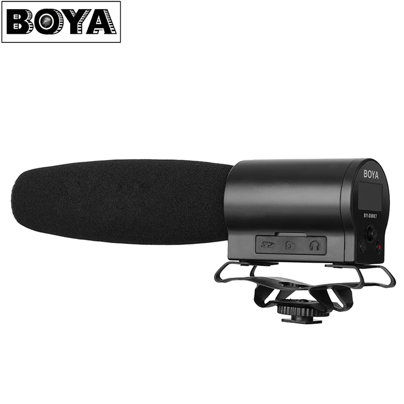BOYA BY DMR7 супер кардиоидный конденсаторный микрофон с ЖК дисплей Дисплей Micro HDSC