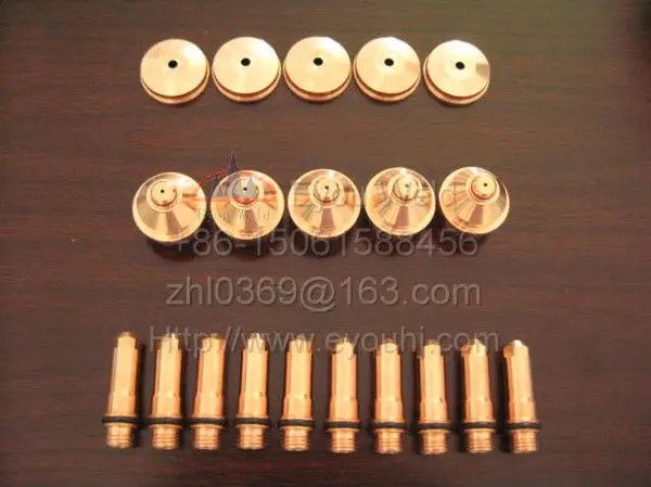 45 pcs 220552 + 220554 + 220555 -  50A Consumables For 80A Plasma Cutting Torch(400XD/260/260XD/130/130XD/4070/3070 Machine)