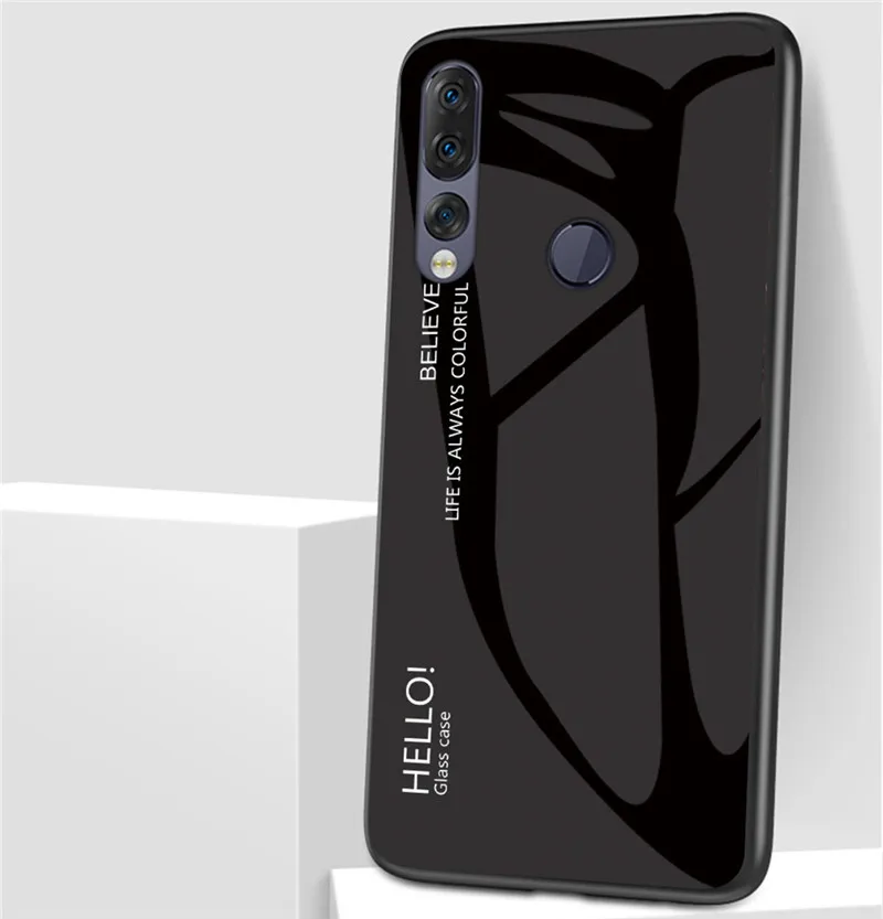 black Модный прозрачный чехол из закаленного стекла для lenovo Z5s, чехол s, силиконовый чехол для lenovo Z5S Z5 S, чехол для телефона - Цвет: black