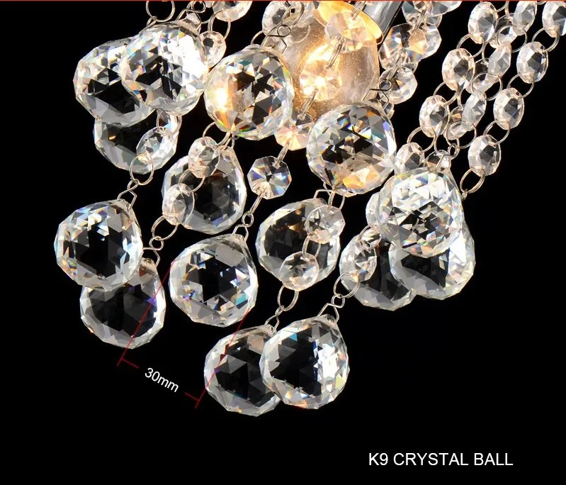 Современная люстра E14Crystal люстры лестница подвесной светильник для фойе Обеденная Ресторан украшения D150mm H230mm