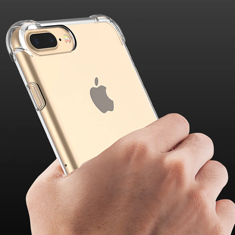 Для iPhone 7 прозрачный Кристальный силиконовый чехол воздушная подушка