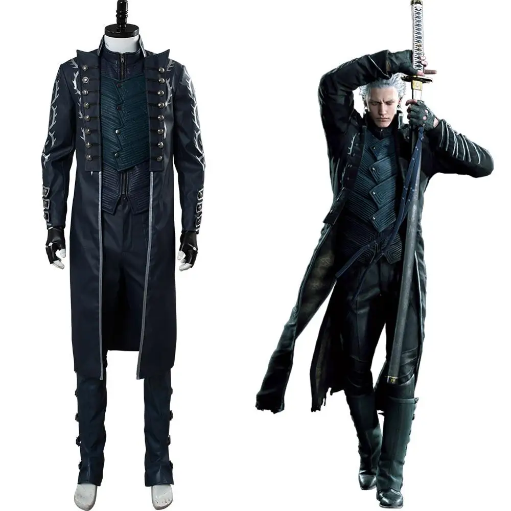 Костюм для косплея DMC 5 вергил пиджак May Cry verгил полный комплект жилет и штаны