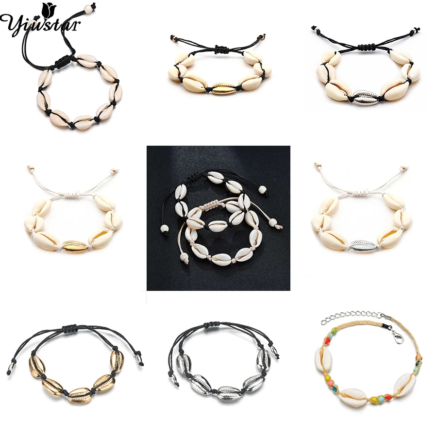 Yiustar золотые модные ожерелья с подвеской в виде ракушек для женщин и девочек