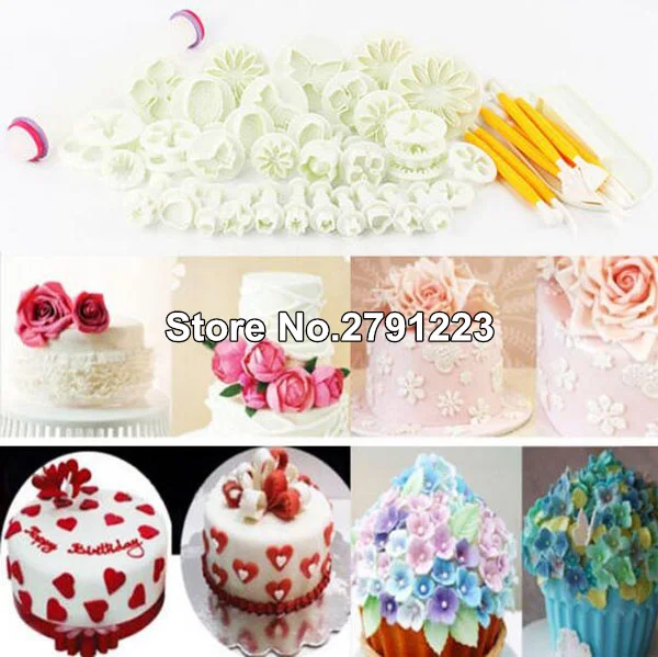 Новый 46 шт./компл. Фондант для украшения торта Плунжерные инструменты резки