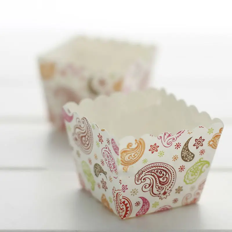 Квадратные чашки для торта 50 шт. вкладыши выпечки кухонные капкейки футляры