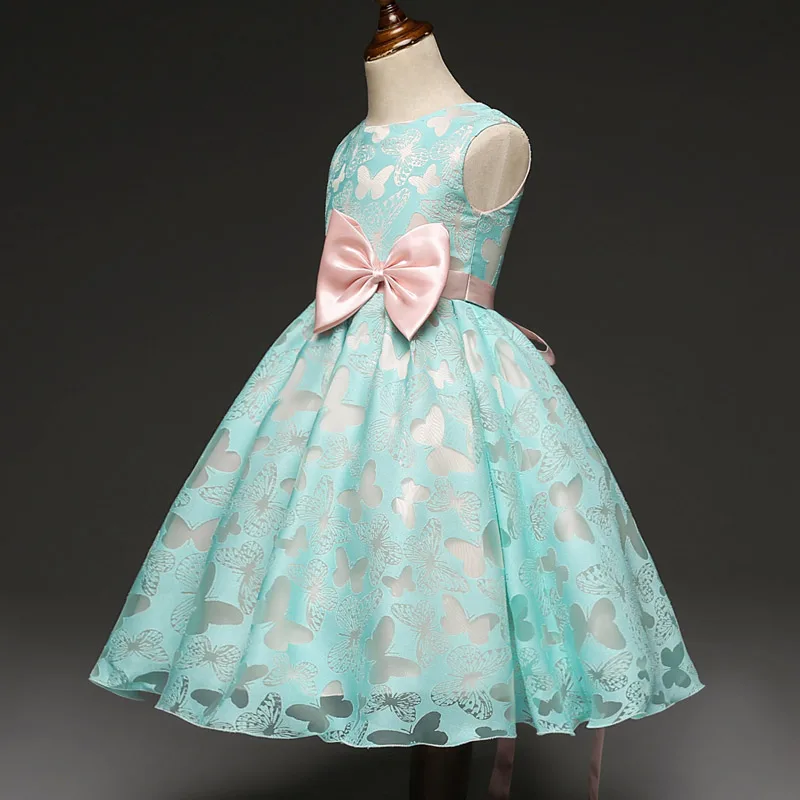 Платье принцессы с цветочным узором для девочек детские летние платья детское