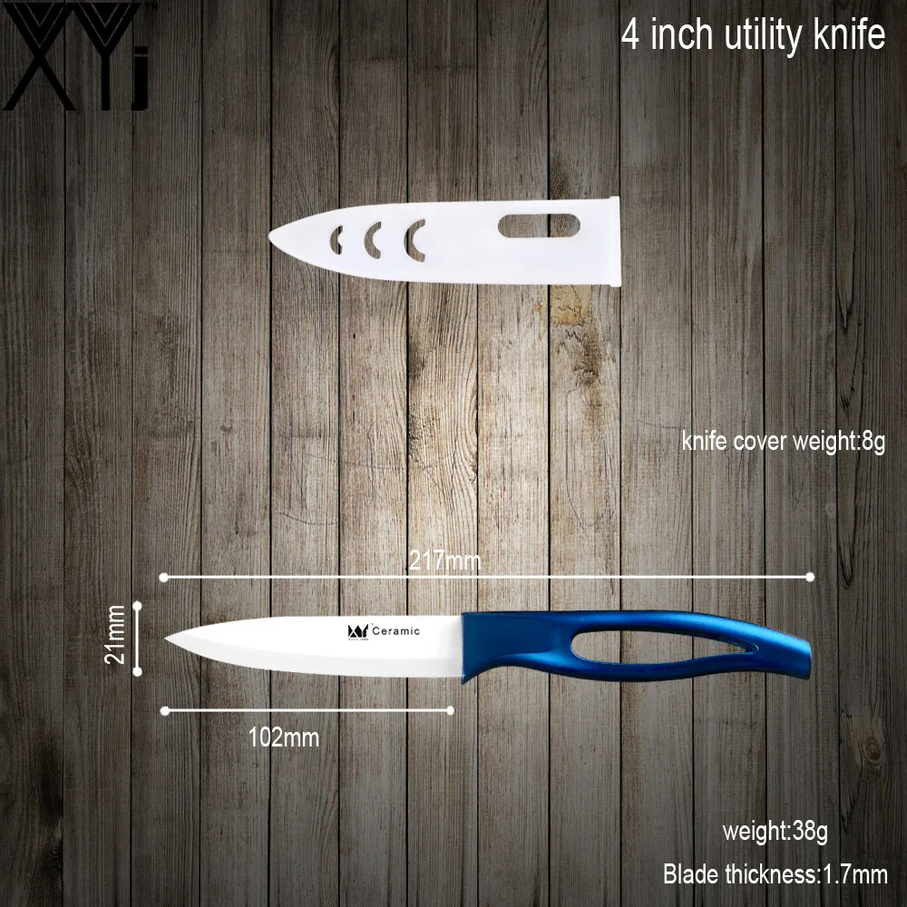Xyj брендовый острый прочный кухонный нож ABS + TPR ручка новый керамический