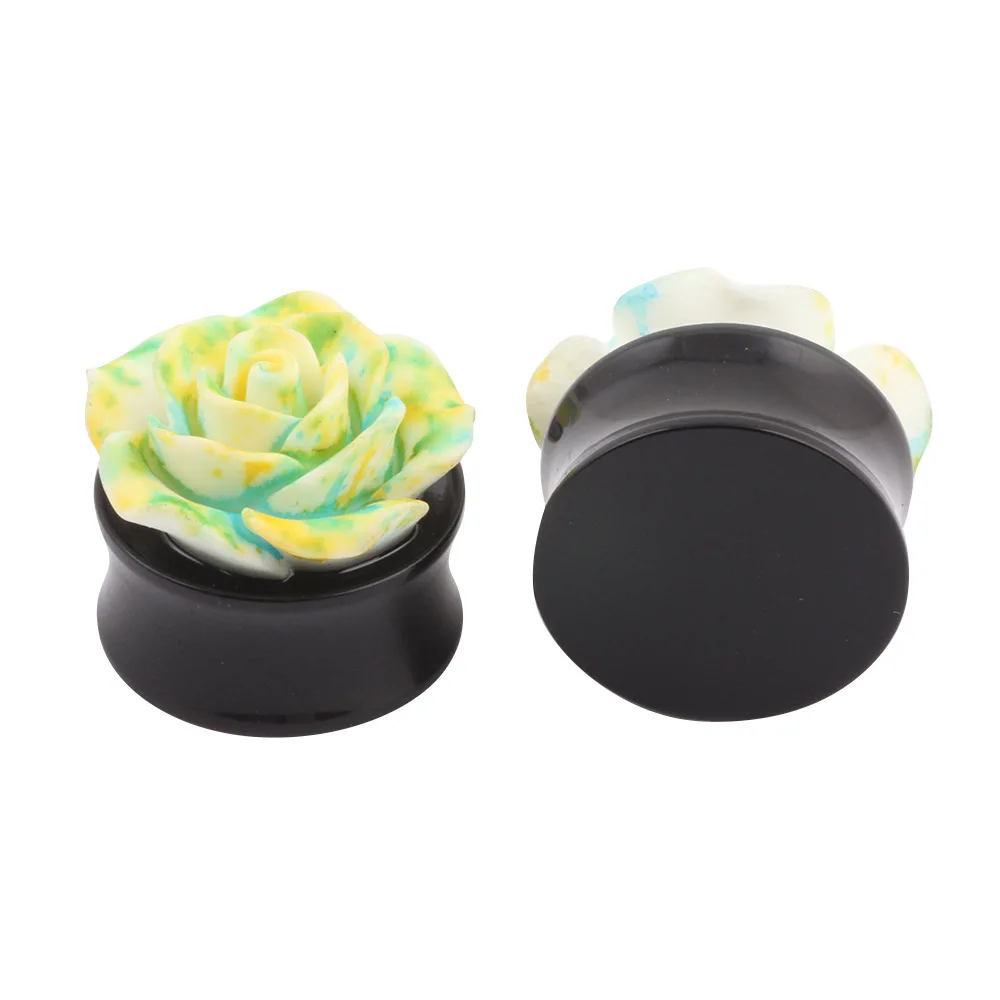 Роза ухо наушники и акрил цветок взрыва пирсинг Ebay Amazon взрыв пробки туннели