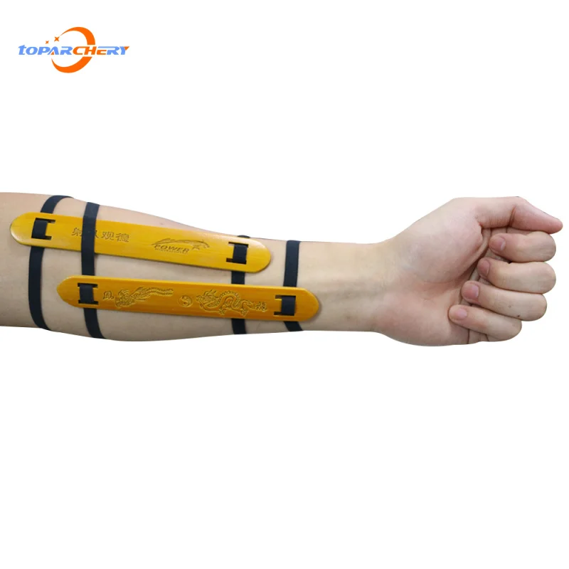 Регулируемый стрельба из лука 1 пара рука гвардии Детская безопасность Bamboo