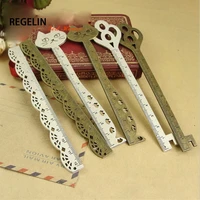 regelin 5pcslot vintage style handmade cat key ruler bookmark diy bookmark setting for 20mm for diy making finding