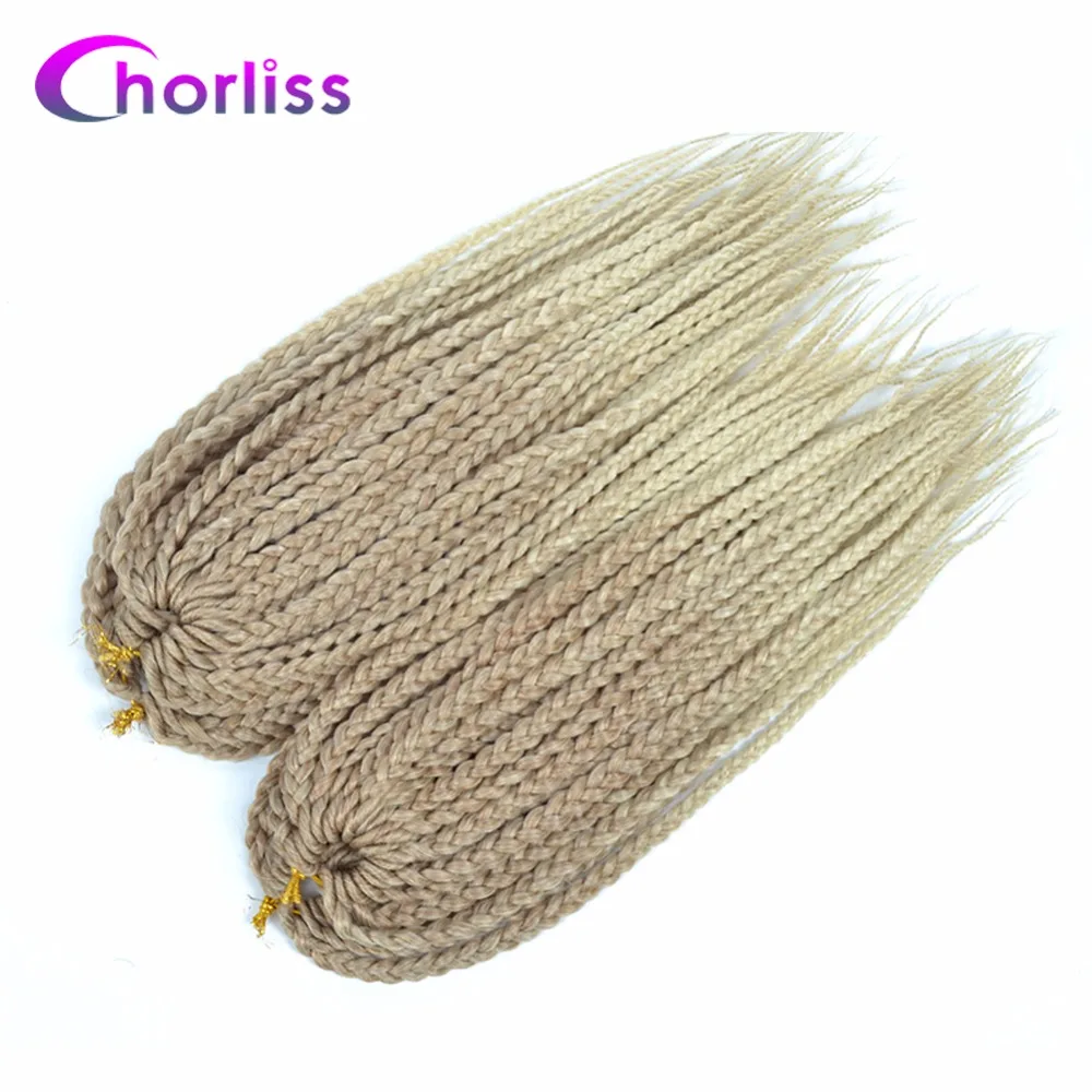 Chorliss, коробка, косички, вязанные волосы для наращивания, Омбре, канекалон, синтетические косички, объемные, вязанные крючком косички, блонд, серый, бордовый