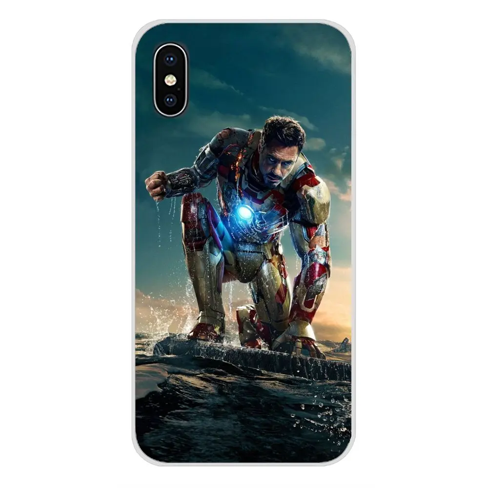 Супер герой Железный человек Jarvis прозрачные ТПУ чехлы накладки для Apple iPhone X XR XS MAX