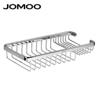 jomoo organized rack holder wall mounted brass bathroom basket storage shelf hanger chrome finish bathroom shelf rectangle shape