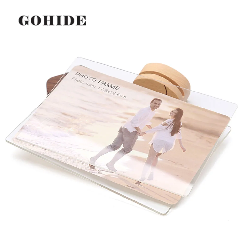 7 дюймов мультфильм держатель для фото с использованием натурального дерева