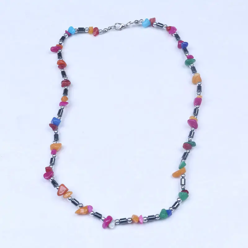 Новое поступление ожерелье чокер из полудрагоценных камней гематита и бисера