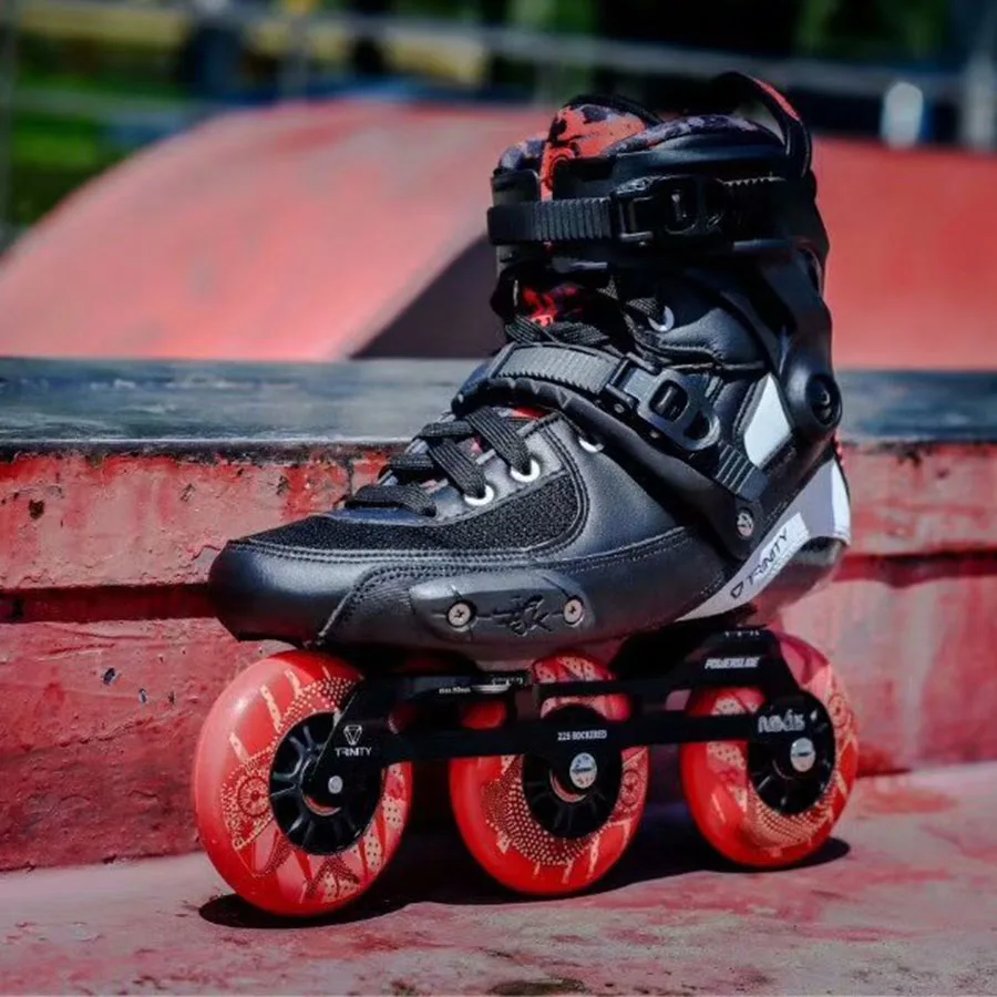 Powerslide TAU TRINITY 3*90 мм углеродное волокно скоростные роликовые коньки для взрослых роликовые коньки обувь коньки