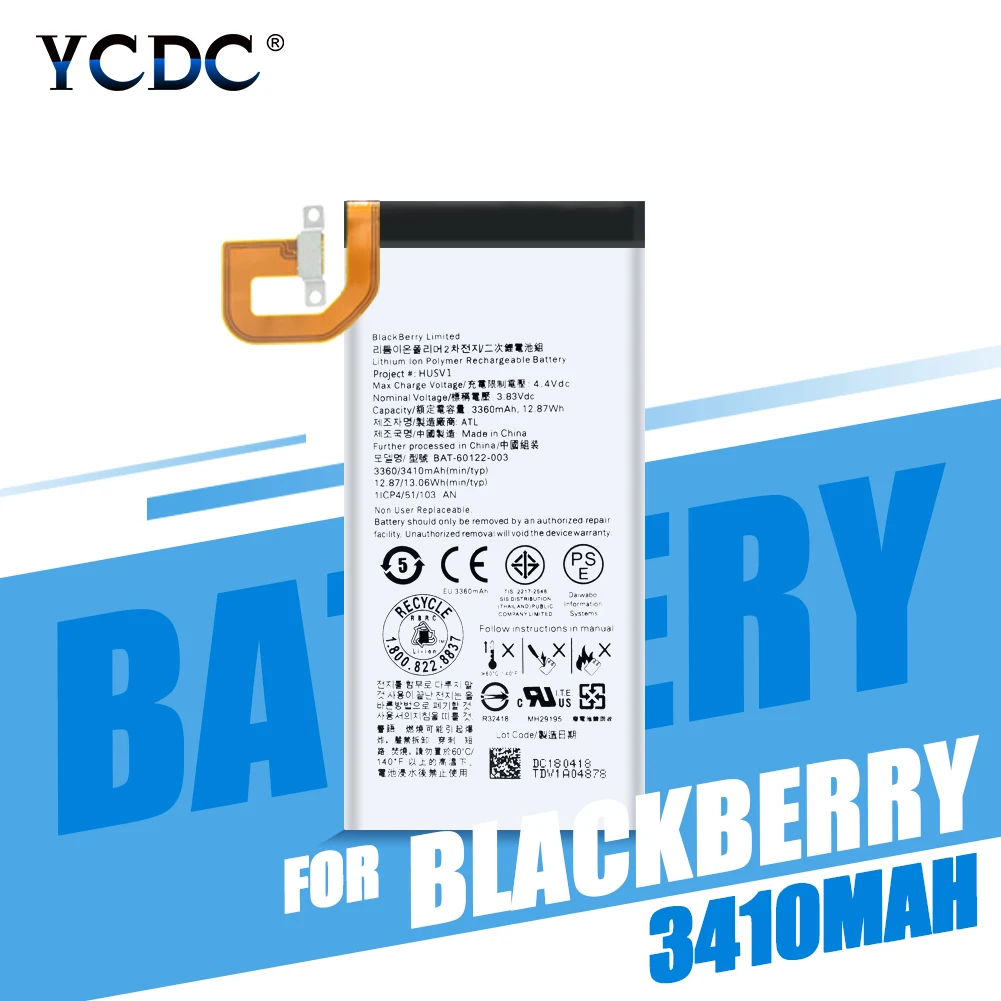 3 83 V BAT 60122 003 литий ионные аккумуляторы 3410mAh HUSV1 для Blackberry Priv RHK211LW STV100 1 2 мобильный